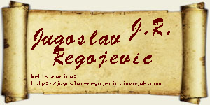 Jugoslav Regojević vizit kartica